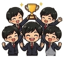 回復・プラス転換を喜ぶイラスト