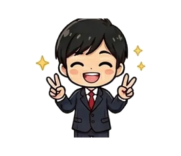 指数に動じず淡々と積み上げるイラスト